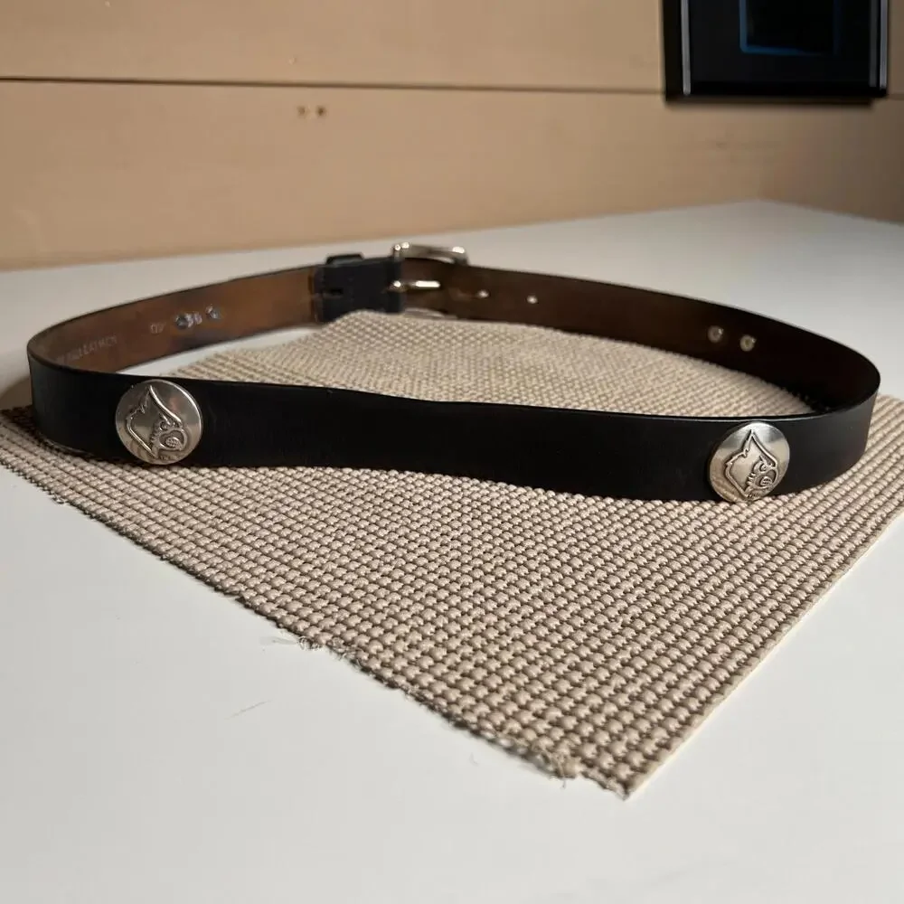 Vintage Louisville‎ Cardinals Belt w Silver Conchos Genuine Leather 36